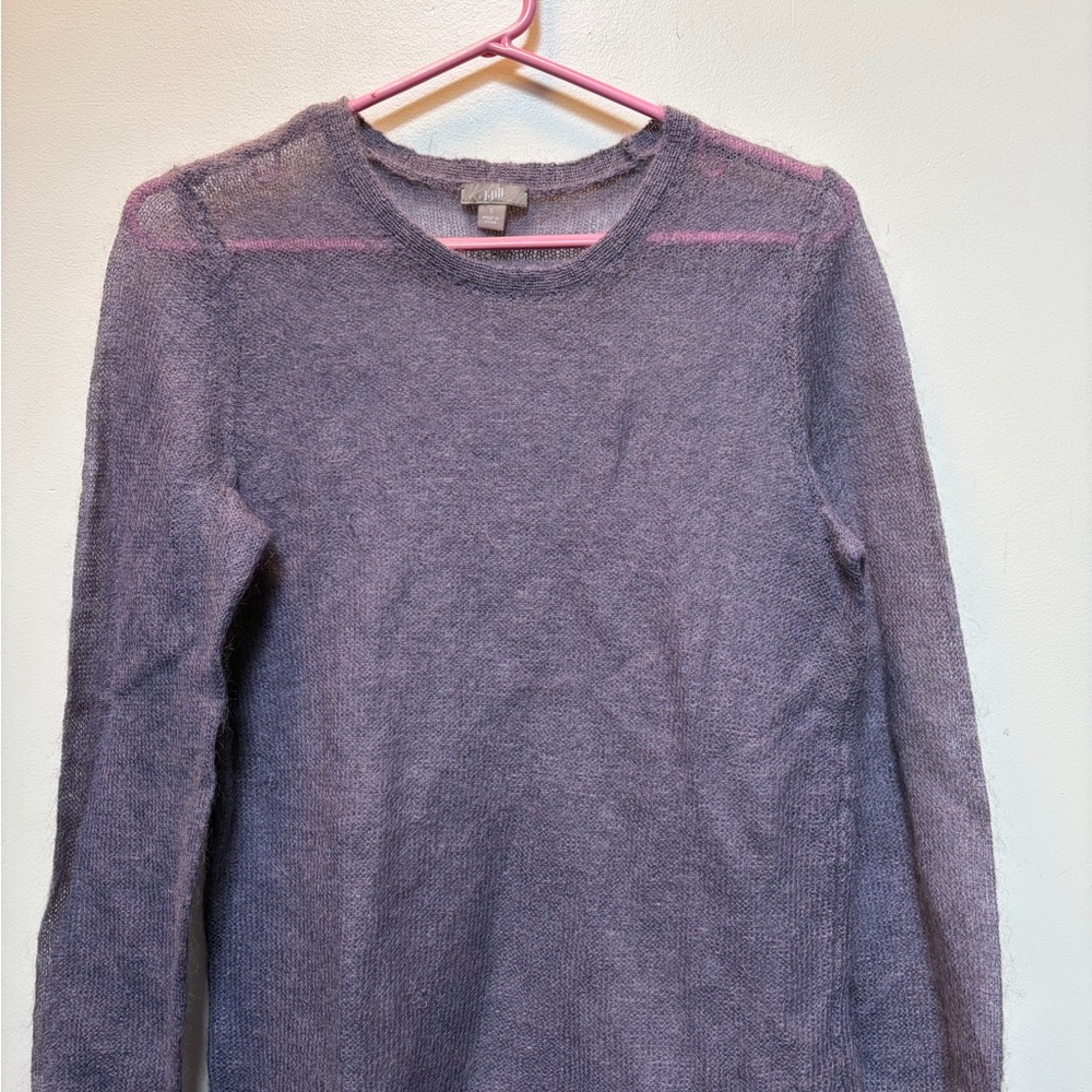 J Jill sheer lightweight Spring Lilac size small mohair wool Crewneck Sweater